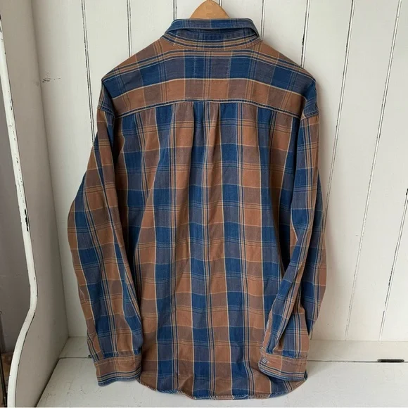 Levi's Brown & Blue Plaid Button Down - Picture 2 of 3